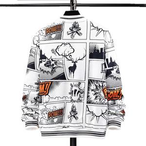 Nouvelle arrivée : Veste universitaire personnalisée 100 % polyester/coton, col en V, coupe-vent, chauffante, pour l'automne et l'hiver, impression d'équipe, tendance - Product Image 2