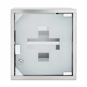 Modern Stainless Steel Workshop <b>Wall</b>-Mounted Medicine <b>Cabinet</b> Emergency First Aid Kit Medical Box Storage Eco-Friendly Key Lock - Product Image 3