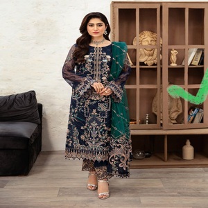 Cosido al por mayor vestidos paquistaníes marca original Organza trajes de 3 piezas por Ramsha ropa india y paquistaní mujer Kurti - Product Image 3