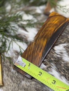 Plaques de corne de buffle teintée jaune miel pour manche de couteau, matériau exotique - Product Image 6