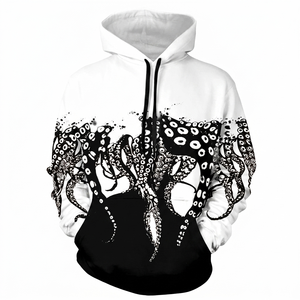 Sweat à capuche homme personnalisé noir et blanc de qualité supérieure, respirant, écologique, uni, pour l'hiver, décontracté, entraînement, coupe classique, imprimé - Product Image 1