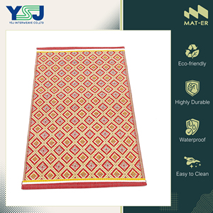 Tapis d'extérieur rectangulaire en polypropylène 100% jacquard, design attrayant, qualité supérieure, imperméable et facile à nettoyer - Product Image 5