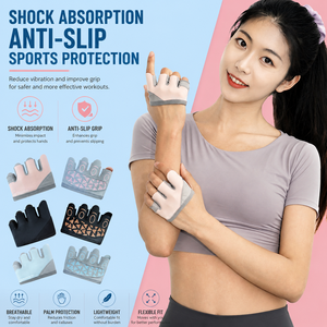 Gants d'entraînement personnalisés antidérapants à demi-doigts, protection des paumes, anti-callosités, pour tractions, calisthénie, fitness, équipement de gym, hommes et femmes - Product Image 6