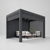 Pavillon Pergola Hardtop-Pavillon Aluminium-Pavillon Terrassen-Pergola Outdoor-Pavillon Lamellen-Pergola Einziehbare Pergola