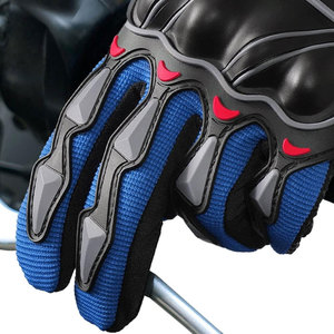 Guantes de Motociclismo de Dedo Completo, Color Azul y Negro, Material PU Antideslizante, para Uso en Exteriores, Universales para Hombre, para Todas las Temporadas - Product Image 3