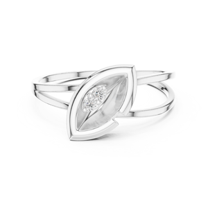 Bague en or massif 14 carats pour femme, forme marquise, diamant taille brillant rond, alliance de fiançailles classique, design minimaliste, idéale pour un cadeau - Product Image 5