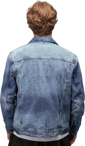 <b>Men</b> Heavyweight <b>Denim</b> <b>Jackets</b> With Metal Buttons Solid Stitching Workwear Essential Durable Apparel For Outdoor <b>Jackets</b> - Product Image 2