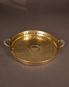 Thali de Pooja traditionnel en laiton avec poignée, assiette Aarti pour Mandir, temple, maison, décoratif, Thali Bhog festif - Product Image 5