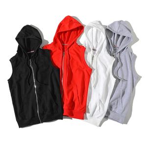Wholesale Streetwear Zipper Gym Hoodie Men's Slim Fit Fashion Sports Stretchy Black Muscle Fit Cotton Fleece Breathable Hoodies - Product Image 3