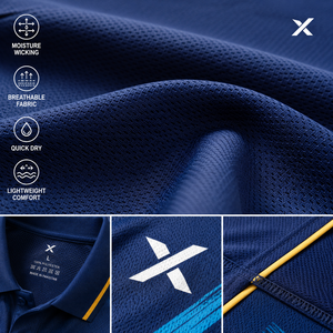 Ensemble uniforme de cricket ODI sublimé pour hommes X Sports, polo à manches courtes en polyester à séchage rapide avec pantalon à taille élastique, imprimé géométrique - Product Image 4