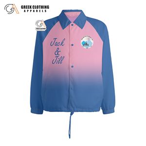 Veste de coach décontractée pour hommes, imperméable et coupe-vent, personnalisable avec logo brodé, pour hommes, vente en gros - Product Image 1