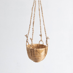 Latest trend hand-made rattan planter for decorations <b>cheap</b> cost woven plant hanging <b>basket</b> - Product Image 2