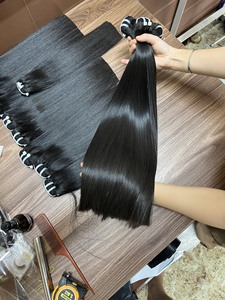 Super double dessiné Os droit Couleur noire Cheveux vietnamiens Cheveux nigérians Faisceaux d'os droits - Product Image 6