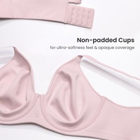 Soutien-gorge à armatures pour femmes grandes tailles, sans rembourrage, lisse, sans coutures, couvrant entièrement la poitrine, bretelles réglables, logo OEM