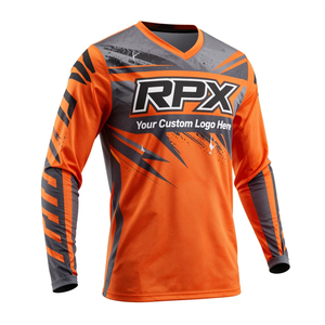 Jersey de Motocross Personalizado con Nombre y Número, Manga Larga, Impresión por Sublimación, Secado Rápido, Poliéster, Jersey de Carreras de Motocross - Product Image 4