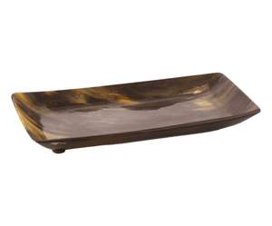 Bandeja de Servir Hecha a Mano, Estilo Rústico Moderno, Tamaño Personalizado, Apta para Alimentos, con Aspecto Natural, Diseño Animal, Hecha de Cuerno de Búfalo Natural Lacado - Product Image 2