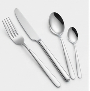 Ensemble de couverts minimalistes en acier inoxydable avec finition miroir haute brillance, compatible lave-vaisselle, parfait pour les mariages - Product Image 1