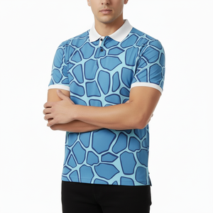 Vêtements décontractés de mode en gros pour hommes : Chemises à manches courtes en tissu tricoté, séchage rapide, personnalisables, respirantes et confortables - Product Image 1