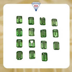 Piedra Preciosa Suelta Calibrada de Tsavorita Verde Menta Natural, Hecha a Mano, en Forma de Octágono, para Joyería, Venta al Por Mayor, Grado AAA - Product Image 6