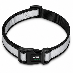 Economic Dog Reflective <b>Collar</b> OEM ODM Custom Logo Adjustable Nylon Pet <b>Collar</b> Direct Manufacturer - Product Image 1