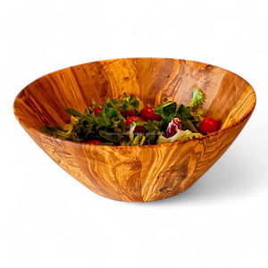 Elegante tazón de madera hecho a mano para mesa de comedor, para servir ensaladas y frutas, artesanía sostenible. - Product Image 6