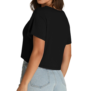 T-shirt court pour femme, personnalisable avec logo et design, impression sérigraphique haute qualité, manches courtes, coton, vêtements de marque. - Product Image 2