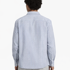 Camisa de Vestir Personalizada para Hombre, Manga Larga, a Rayas, con Botones, Estilo Casual de Negocios, con Logotipo Bordado - Product Image 4