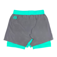 Shorts de combat BJJ MMA 2-en-1 avec impression personnalisée par sublimation, doublure de compression intégrée, grappling, Jiu-Jitsu brésilien, shorts No-Gi