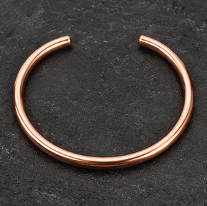 Handcrafted Polished Solid Copper Round <b>Wire</b> Bangle Cuff Magnetic Pure Copper Bracelet Exquisite Metal Jewelry - Product Image 4
