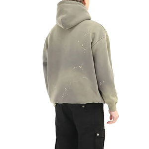 เสื้อฮู้ดแฟชั่นใหม่สำหรับผู้ชายฤดูหนาว สีซีดแบบซันเฟด ผ้าฝ้าย 100% เป็นมิตรกับสิ่งแวดล้อม แห้งเร็ว ระบายอากาศได้ดี แพ็ค 2 ชิ้น สั่งทำได้จำนวนมาก สไตล์วินเทจ - Product Image 5
