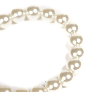 Elegant Pearl Beaded <b>Bracelet</b> with Metal Charms <b>Stretch</b> Wrist <b>Bracelet</b> Fashion Jewelry Accessory for Women Gift Everyday Wear - Product Image 5