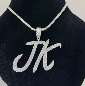 Colgante con Símbolo JK, Micro Cristal, Diamantes de Imitación, Aleación, Estilo Hip-Hop Unisex, Joyería de Regalo - Product Image 2