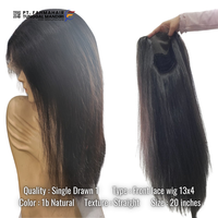 Pelucas frontales de encaje 100 cabello humano Remy extensiones de cabello Natural indonesio cutícula alineada hueso recto marrón claro encaje suizo