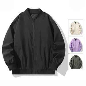 Blouson universitaire de baseball pour homme, décontracté, hiver, respirant, brodé, col montant, coupe ample, en toile, fermeture éclair sur le devant - Product Image 5