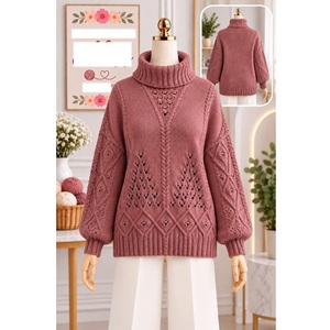 Pulls 100% acrylique ou coton, calibre 12, pour femmes, très tendance, style décontracté, pour la saison hivernale, fournisseur du Bangladesh. - Product Image 4
