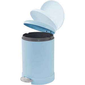 Cestino per Rifiuti in Acciaio Inox Rotondo da 1,2 Galloni, Piccolo Contenitore Metallico con Coperchio a Chiusura Morbida e Pedale - Product Image 3