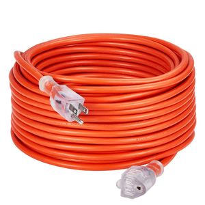 Cavo di prolunga da 30 metri per interni/esterni, 16AWG, 10 Ampere, 1250W, illuminato, 40 celle, flessibile, a 3 poli, con connettore C19 - Product Image 1