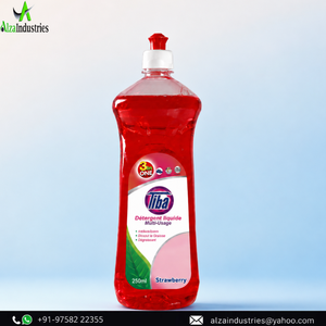 Liquide vaisselle pour la cuisine |   Détergent à la fraise pour la vaisselle, dégraissant haute mousse pour assiettes, ustensiles et batterie de cuisine, 250 ml, en vrac - Product Image 1
