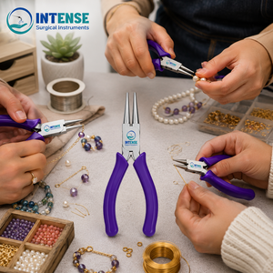 Pince à bec rond professionnelle pour la fabrication de bijoux, en acier inoxydable, pour la mise en forme de fils, la pliage et la création de perles - Product Image 3