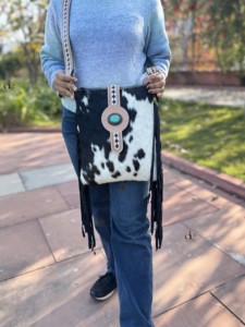 Fashionable 2026 Hand Tooled Carving Handbag Real Cowhide Leather <b>Fringe</b> Bohemian Bags Hot Selling Bags for Women - Product Image 5