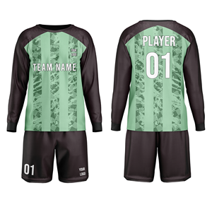 Uniforme de Portero de Fútbol Personalizado, Premium, Manga Larga, Cuello Redondo, Corte Regular, Franja Raglán, 100% Poliéster Sublimado - Product Image 1