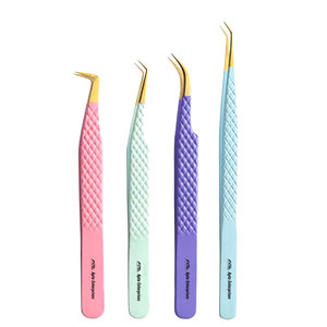 Pinces à cils en acier inoxydable abordables avec taille et logo personnalisables, vente en gros de pinces à cils sur mesure pour extensions de cils - Product Image 1