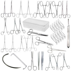 Juego de 41 Instrumentos Quirúrgicos Veterinarios de Acero Inoxidable Alemán, Kit Quirúrgico Manual para Laparotomía y Cirugías Torácicas - Product Image 1