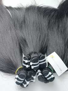 100% Virgin Human Hand <b>Tied</b> Weft Straight <b>Hair</b> - Product Image 4