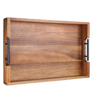 Bandeja de Servir de Madera de Mango de Lujo, Plato Decorativo Rústico de Madera para Cocina y Comedor - Product Image 1