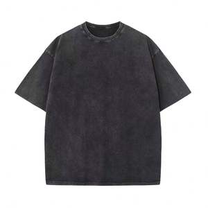 เสื้อยืดสตรีทแวร์คุณภาพสูง ขนาดใหญ่พิเศษ ผ้าฝ้าย 100% แบบเรียบ สไตล์วินเทจ เนื้อผ้าหนา  พร้อมเอฟเฟกต์ฟอกสี  รับสกรีนลาย DTG  แบบเปล่าสำหรับพิมพ์ลาย - Product Image 4