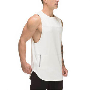 Camisetas sin mangas para hombre, deportivas, transpirables, para correr, con espalda en Y, para culturismo, gimnasio, atléticas, con bolsillo para móvil. - Product Image 4