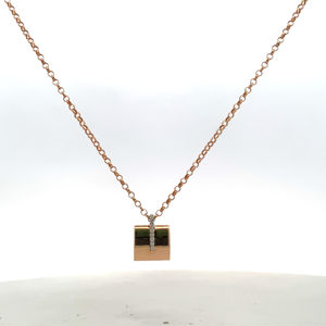 Collar con Colgante de Diamante Real en Oro Rosa de 18K - Collar con Diamante Natural VVS Certificado por IGI - Product Image 4