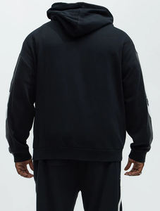 Sudadera con capucha de apliques de gran venta, OEM personalizada para hombre, estilo boxy, de felpa francesa lavada, con bordado desgastado y parche de apliques, MOQ bajo - Product Image 2