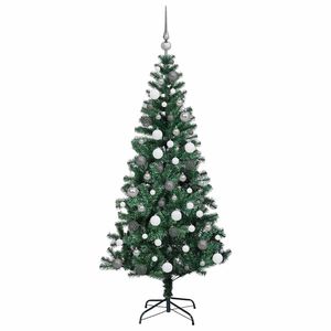 Sapin de Noël artificiel vert pré-éclairé de 70,9 pouces, structure en PVC et métal - Product Image 5